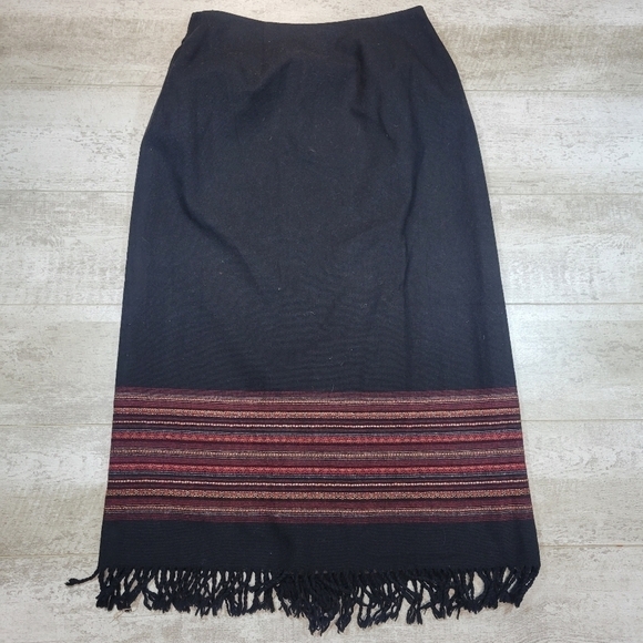VTG Worthington Wool Blend Midi Maxi Wrap Skirt Size 10 - Picture 8 of 8